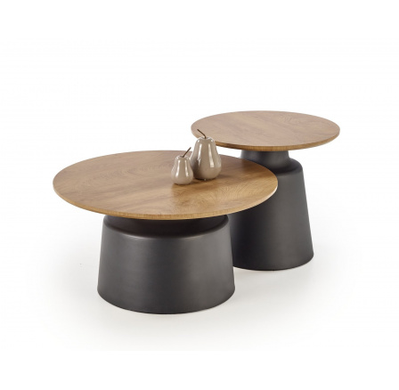 Konferenční stolky MALOMI, přírodní/černá