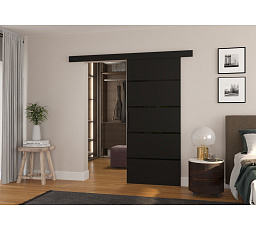 Posuvné nástěnné dveře MUSCHU 96 Černé