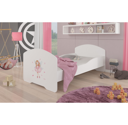 Postel s matrací PEPE GIRL WITH WINGS 160x80 Bílá
