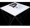 Konferenční stolek DIANA 50x50 Černý+Bílý