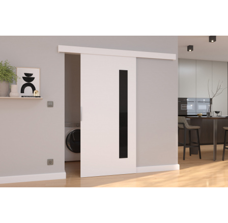 Posuvné dveře na stěnu GELA 106 White+Black Lacobel