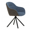Jídelní židle, modrá, látka, DCH-Y1143 BLUE2