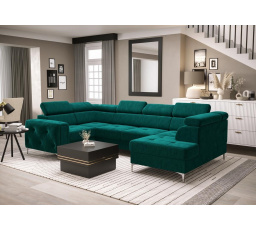 Rohová sedací souprava ORION MAX II s funkcí spaní 165x350x185 cm - tyrkysová, levá