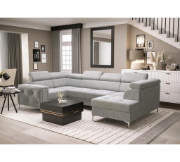 Rohová sedací souprava ORION MAX II s funkcí spaní 165x350x185 cm - šedá , levá