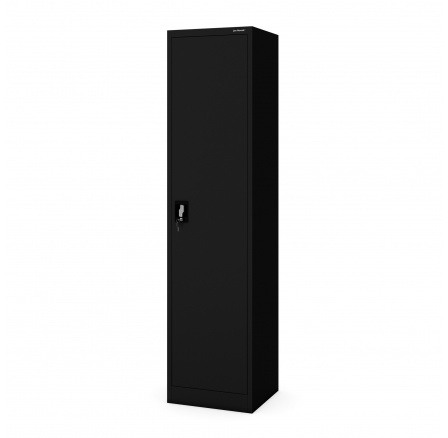 Kancelářská kovová skříň na dokumenty ALEX, 450 x 1850 x 400 mm, černá