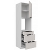 Kuchyňská skříň COMBO - 60 DPS-210 3S1F, Bílá/Kašmír