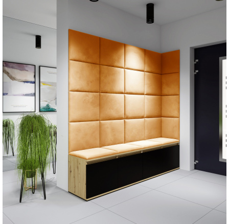 Předsíňová stěna EMI 3, Trinity 26/Artisan+černá Předsíňová stěna EMI 3, Trinity 26/Artisan+černá