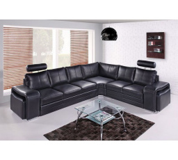 Kožená sedací souprava Endy levá černá