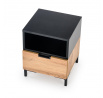 Noční stolek SILVIA, Dub wotan/Černá