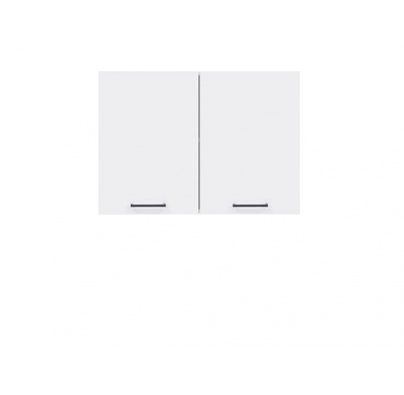 Kuchyňská horní skříňka  Junona Line, G2D/80/57, bílá/bílý lesk