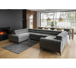 Rohová sedací souprava ve tvaru U LOUIS, Flores 4 Levá