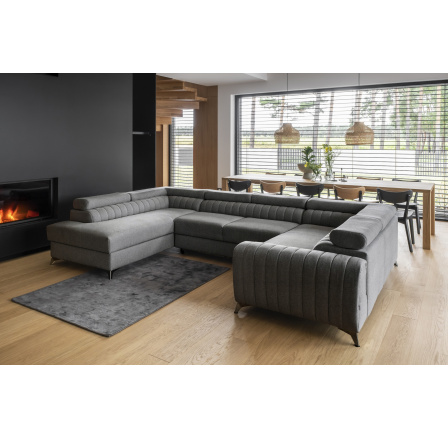 Rohová sedací souprava ve tvaru U LOUIS, Flores 4 Levá