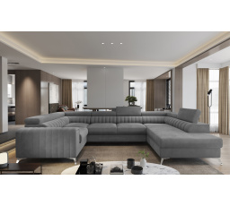 Rohová sedací souprava ve tvaru U LOUIS, Velvetmat 4 pravá