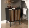 Noční stolek MEORATI 40, Černá/Dub Artisan