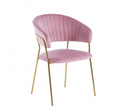 Židle velvet růžová K4-FX