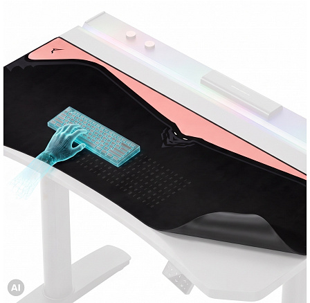 Velká herní podložka na stůl, černo-růžová, 140x52 cm: Diablo X-Forge Black Akira Pink Velká herní podložka na stůl, černo-růžová, 140x52 cm: Diablo X-Forge Black Akira Pink