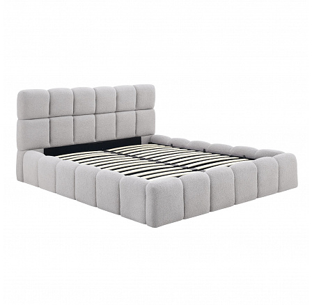 Postel 160x200 MURCJA s Úložným Prostorem Šedé Boucle