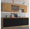 Horní rohová skříňka MODENA - 60x60 GN-72 1F (45°), Dub Artisan/Černý mat+Dub Artisan
