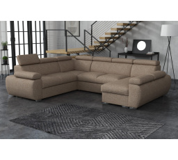 Sedací souprava Bodie U pravá světle hnědá