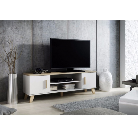 Tv komoda LOTTA RTV160 (2D2K), Bílá/Dub sonoma Tv komoda LOTTA RTV160 (2D2K), Bílá/Dub sonoma