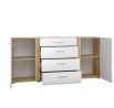 Komoda ADAGIO 06, Dub Castello/Bílý lesk
