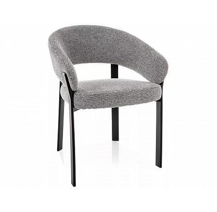 ŽIDLE NAGOJA ČERNÝ RÁM / ŠEDÉ ČALOUNĚNÍ. 254