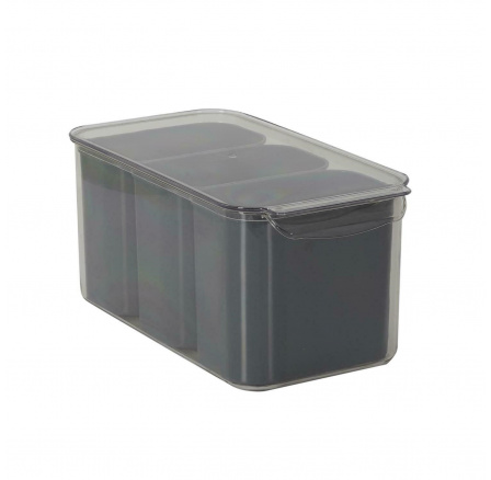 Trojitá nádoba na skladování v lednici šedá