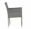 Zahradní židle, kov, polyratan, šedá, AZC-S2118 GREY