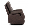 Polohovací křeslo, elektrické zabudované ovládání, hnědá, látka vintage, TV-4094 BR3