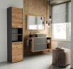 Koupelnová skříň SALY 40 2D, Dub antracit/Dub artisan