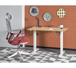 Psací stůl B53, dub artisan / bílý