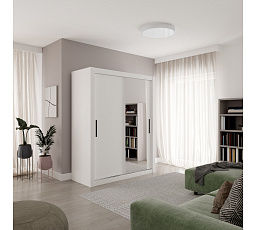 Posuvná skříň MODI-M 160 Bílá+Černá