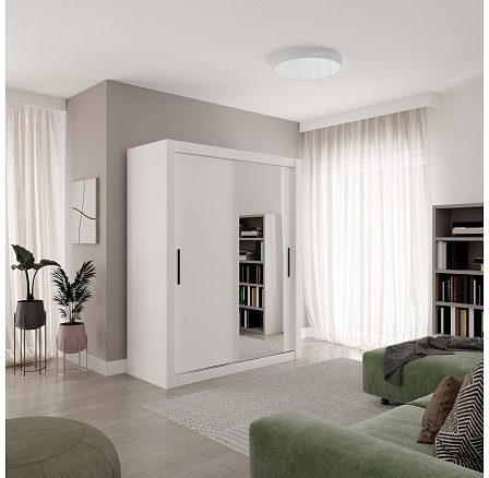 Posuvná skříň MODI-M 160 Bílá+Černá