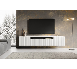 Závěsná TV skříňka NOEMI Bílá+Bílá