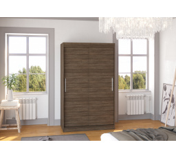 Šatní skříň s posuvnými dveřmi COLLIN 120 Choco+Choco