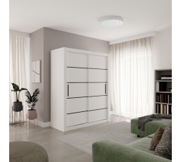 Posuvná skříň MORELL 160 Bílá+Černá