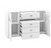 Komoda ARKO 0601, Bílá/Bílý lesk