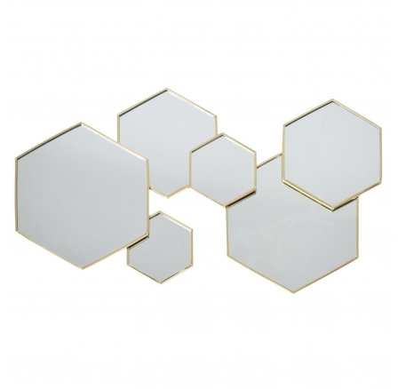 Dekorace Aindar z hexagonálních zrcadel