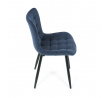 Jídelní židle, modrá, látka, HC-462 BLUE2