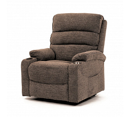 Křeslo polohovací, elektrické kabelové ovládání, béžová látka, TV-S8348 CRM2