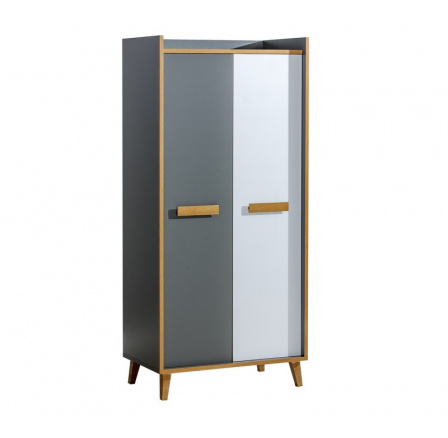 Systém "WERSO" W1 (Skříň 2D) - Barva: bílá brilantní/riviera