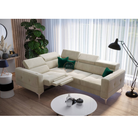 Rohová sedací souprava TOSCANIA , relax s funkcí spaní 185x250 - béžová, levá Rohová sedací souprava TOSCANIA , relax s funkcí spaní 185x250 - béžová, levá