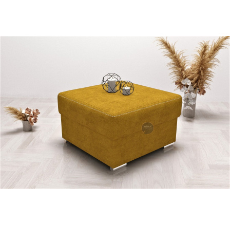 Taburet  s uložným prostorem 70×70 - žlutá