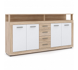 Komoda BLAGO 190 cm Dub Sonoma/Bílá