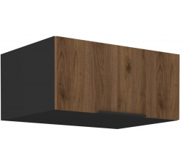Horní skřínka MONZA - 80 NAGU-36 1F, Černá mat/Ořech
