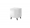 Noční stolek REJA, lesklá bílá