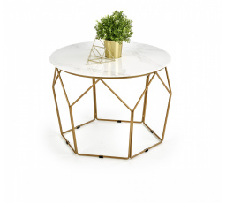 Konferenční stůl MADISON, zlatá/mramor