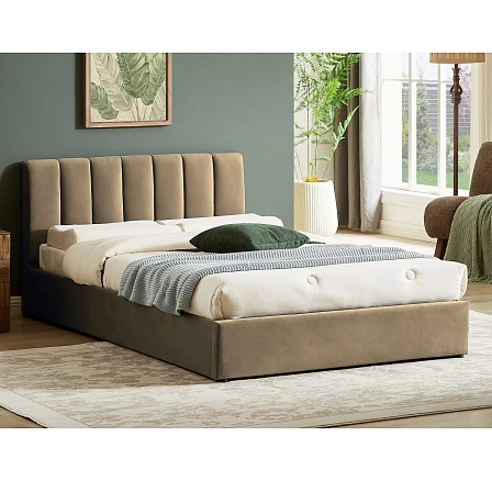 Postel s úložným prostorem MONTREAL VELVET 120x200 cm, Béžový Bluvel 28