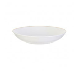 Hluboký talíř Pearl Gold 20cm bílý