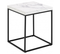 Stolek Barossa 40x40cm bílý mramor